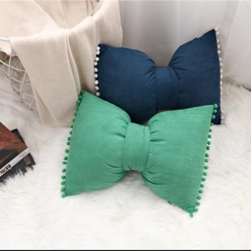 Bow-shaped Decorative Cushion as Decorative Accent