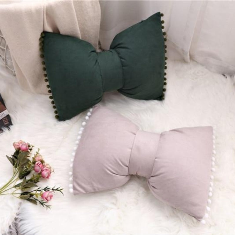 Bow-shaped Decorative Cushion as Decorative Accent
