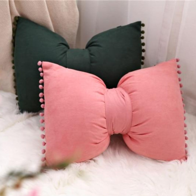 Bow-shaped Decorative Cushion as Decorative Accent
