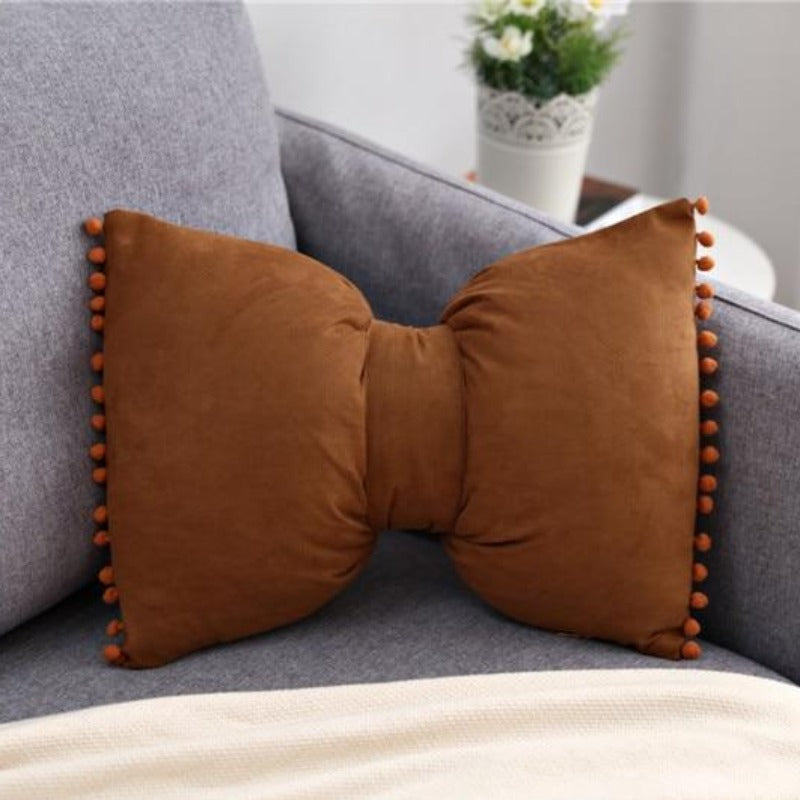 Bow-shaped Decorative Cushion as Decorative Accent