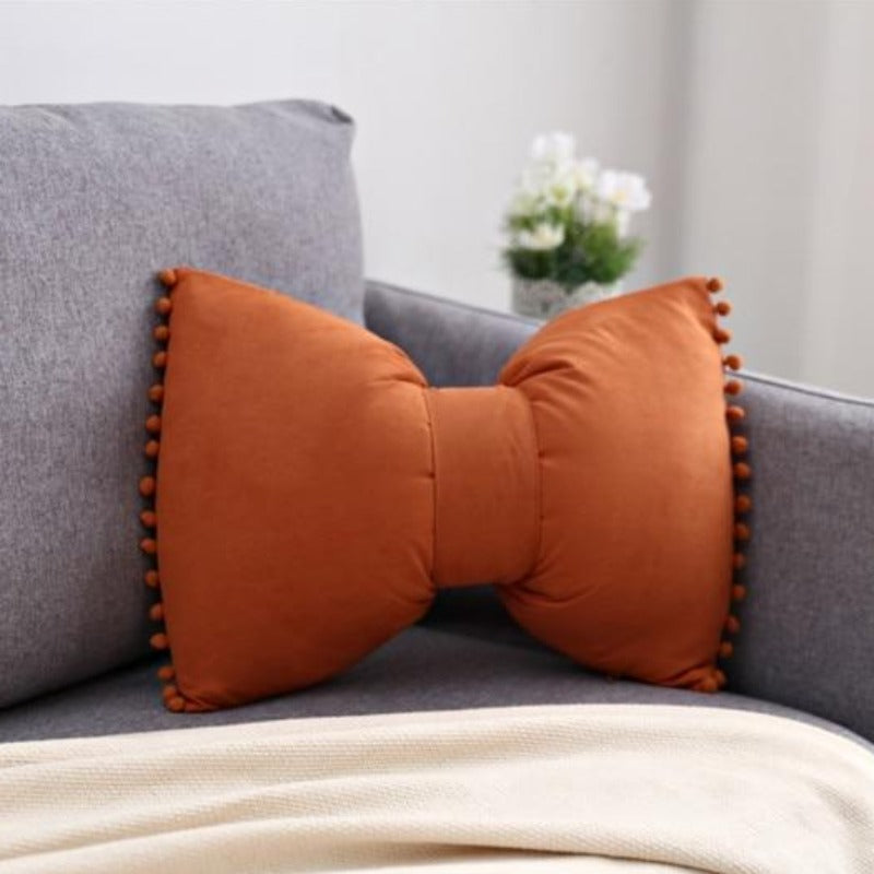 Bow-shaped Decorative Cushion as Decorative Accent