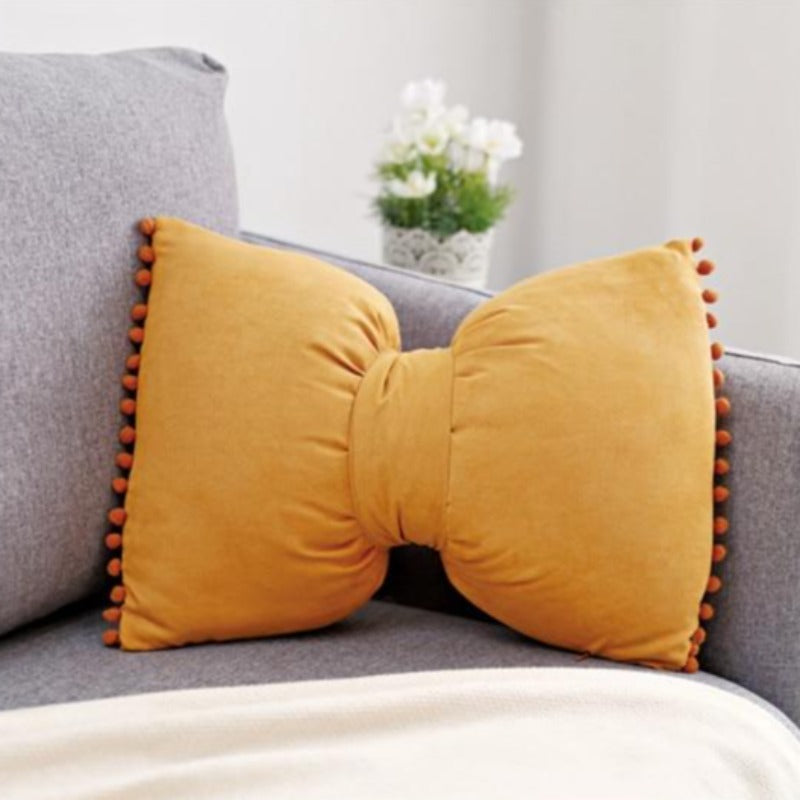 Bow-shaped Decorative Cushion as Decorative Accent