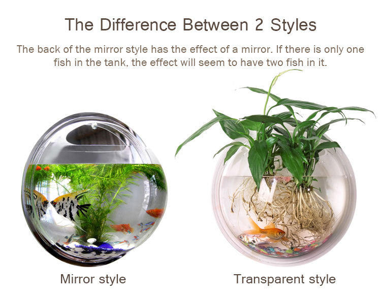 Wall Mounted Transparent Fish Tank Flower Vase | Vinantica