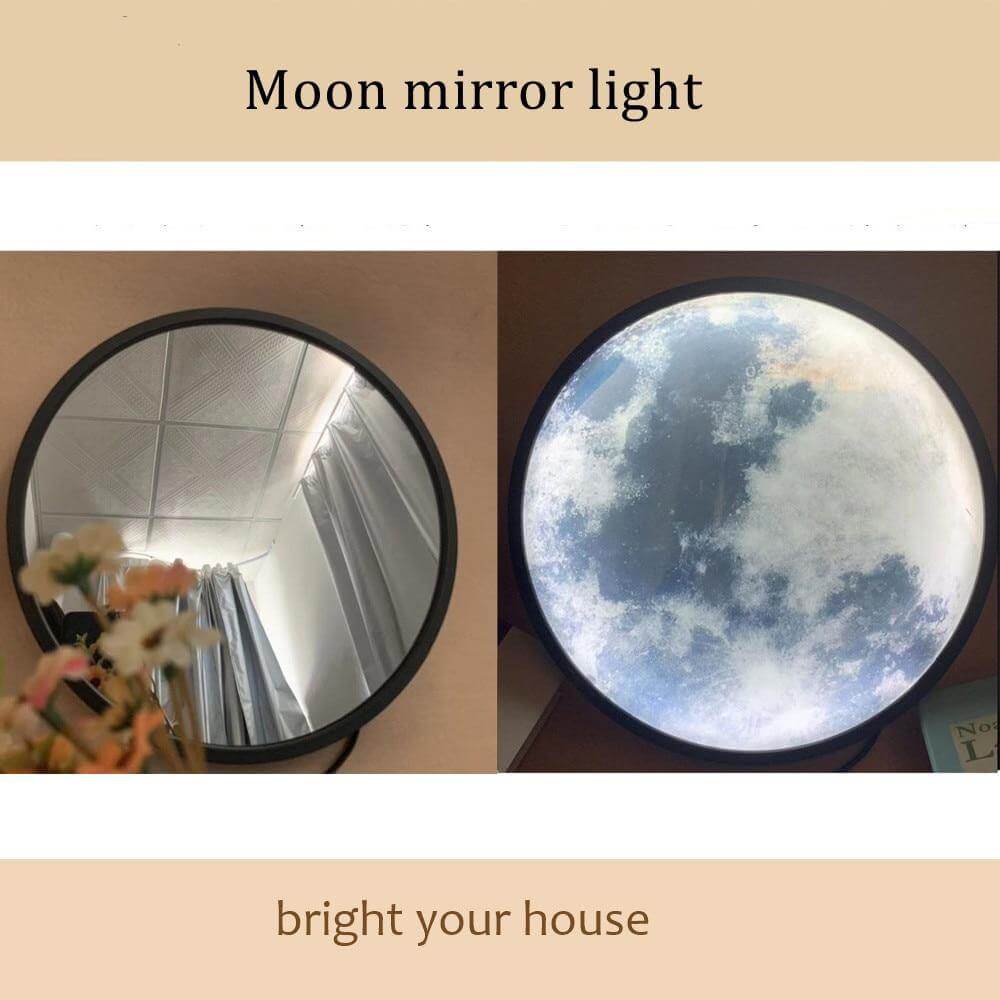 Smart Modern Moon Mirror Wall Lamp | Vinantica