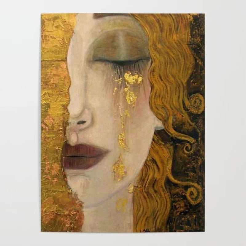 Golden Tears Wall Art Painting | Vinantica