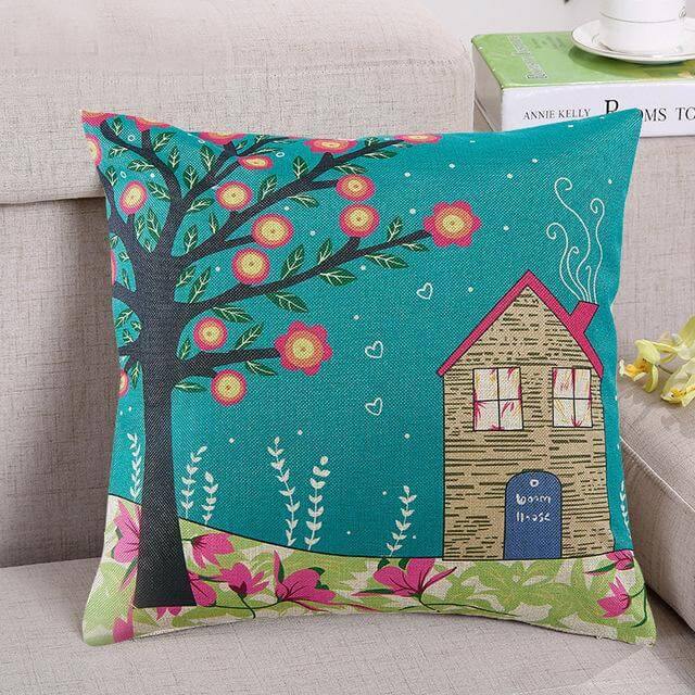 Decorative Tree Printed Home Cute Pillow Cases | Vinantica