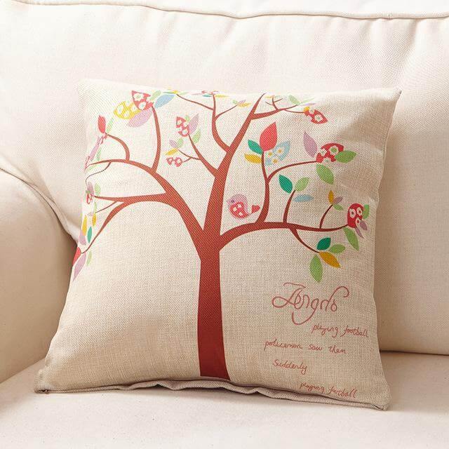 Decorative Tree Printed Home Cute Pillow Cases | Vinantica