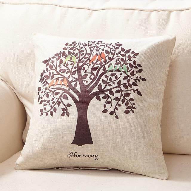 Decorative Tree Printed Home Cute Pillow Cases | Vinantica