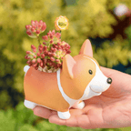 Resin Corgi Mini Flower Pot