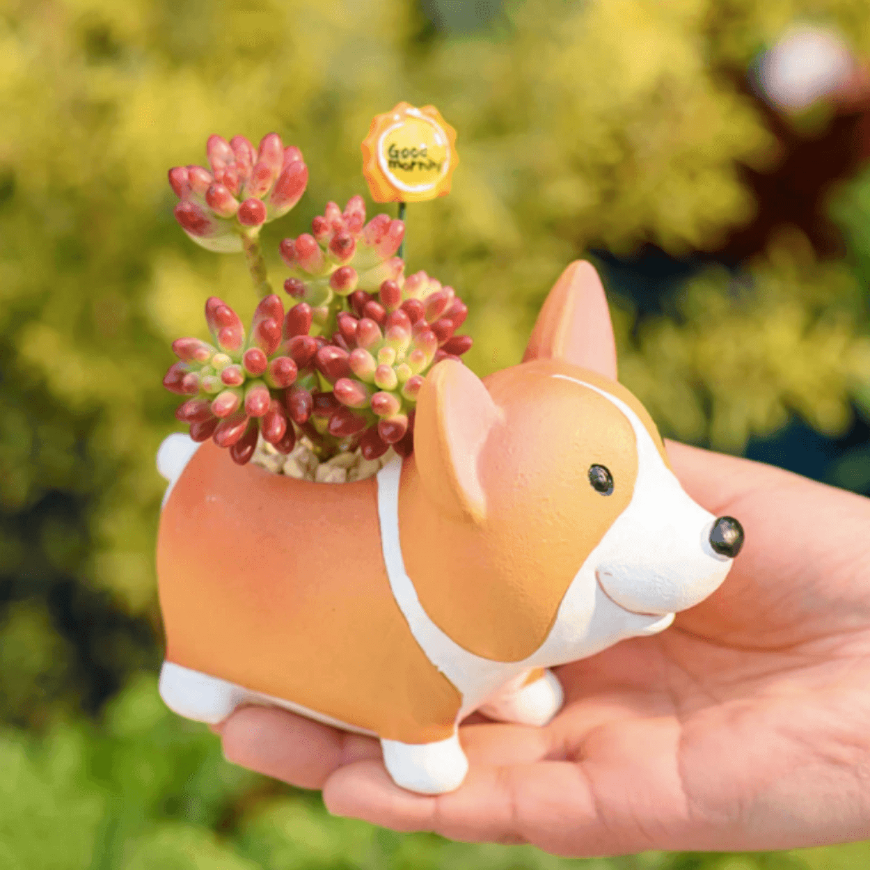 Resin Corgi Mini Flower Pot