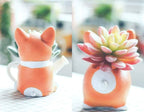 Resin Corgi Mini Flower Pot
