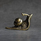 Retro Queen Copper Mini Snail Tea Pet Desk Ornament
