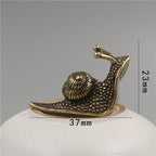 Retro Queen Copper Mini Snail Tea Pet Desk Ornament