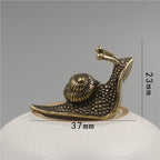 Retro Queen Copper Mini Snail Tea Pet Desk Ornament
