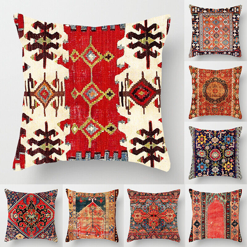 Ethnic Boho Mandala Print Linen Throw Pillow Case Sofa Cushion Cover Home Decor# Vinantica