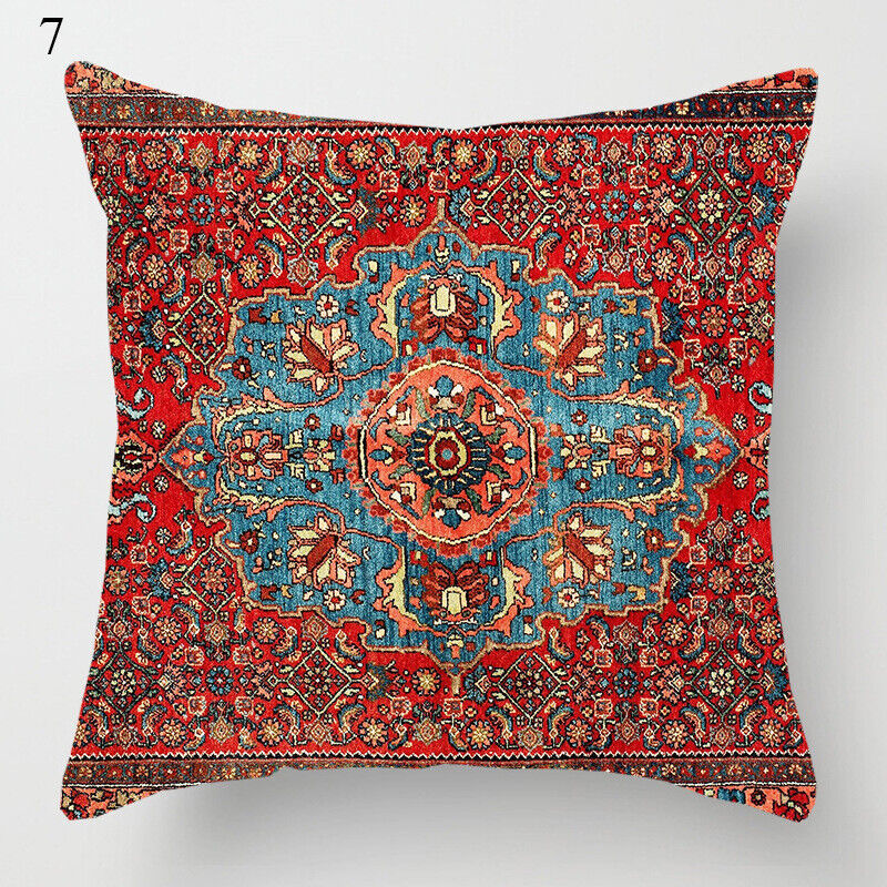 Ethnic Boho Mandala Print Linen Throw Pillow Case Sofa Cushion Cover Home Decor# Vinantica
