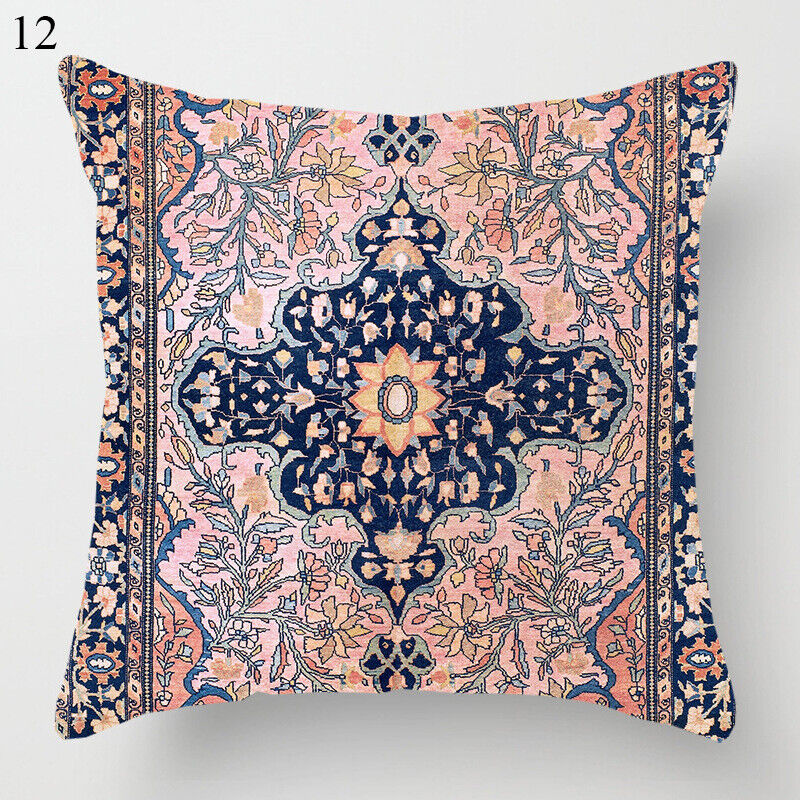 Ethnic Boho Mandala Print Linen Throw Pillow Case Sofa Cushion Cover Home Decor# Vinantica