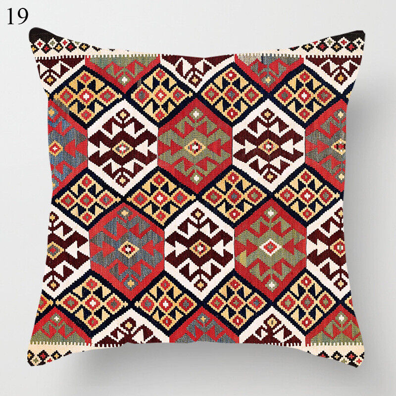 Ethnic Boho Mandala Print Linen Throw Pillow Case Sofa Cushion Cover Home Decor# Vinantica