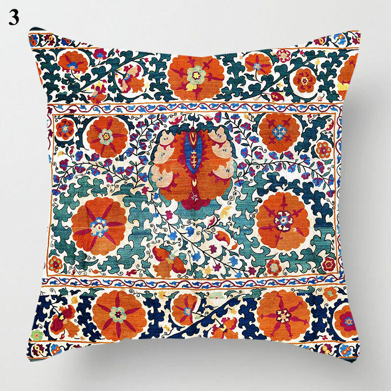 Ethnic Boho Mandala Print Throw Pillow Case Sofa Cushion Cover Home Decor Vinantica