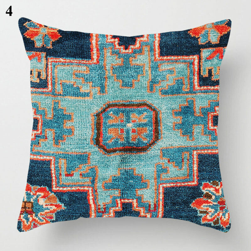 Ethnic Boho Mandala Print Throw Pillow Case Sofa Cushion Cover Home Decor Vinantica