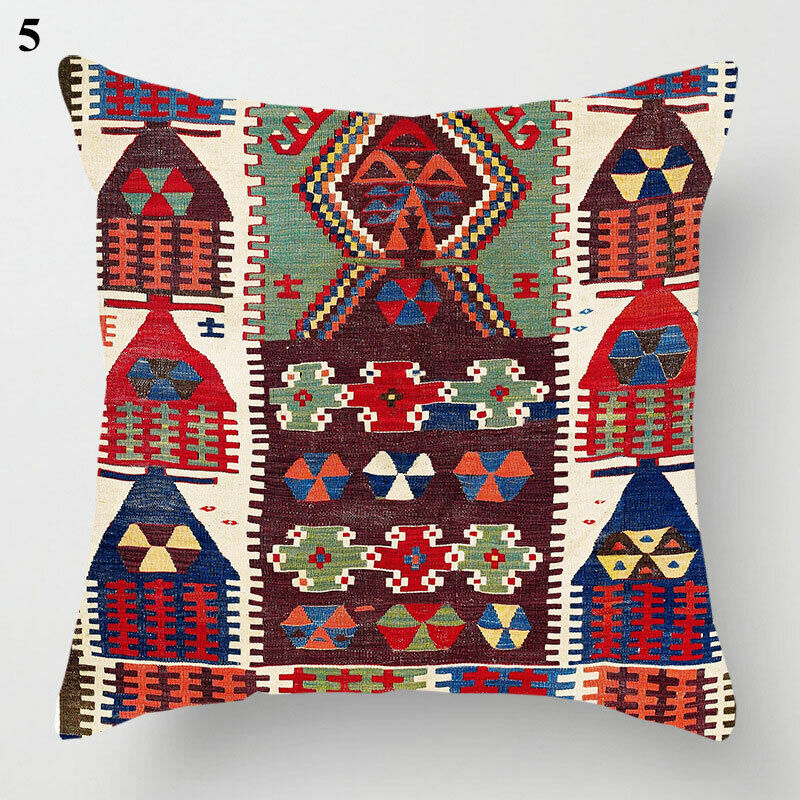 Ethnic Boho Mandala Print Throw Pillow Case Sofa Cushion Cover Home Decor Vinantica