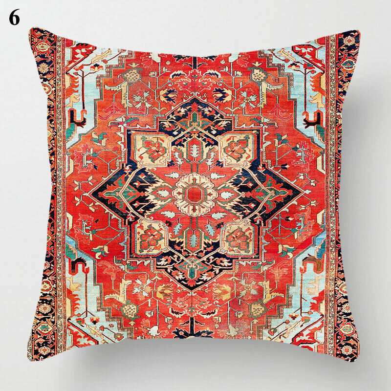 Ethnic Boho Mandala Print Throw Pillow Case Sofa Cushion Cover Home Decor Vinantica