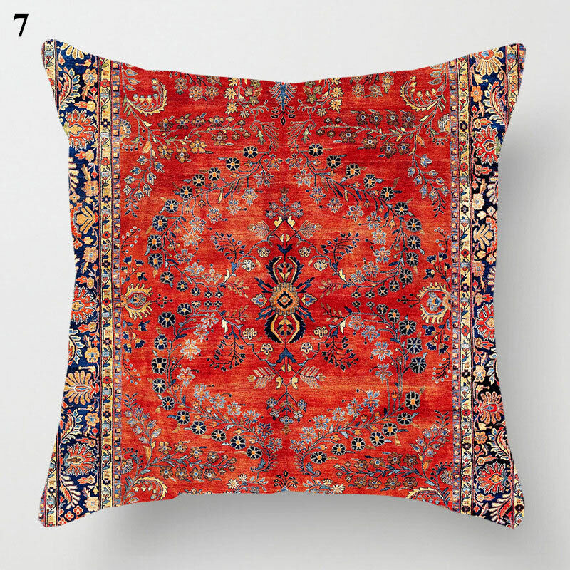 Ethnic Boho Mandala Print Throw Pillow Case Sofa Cushion Cover Home Decor Vinantica