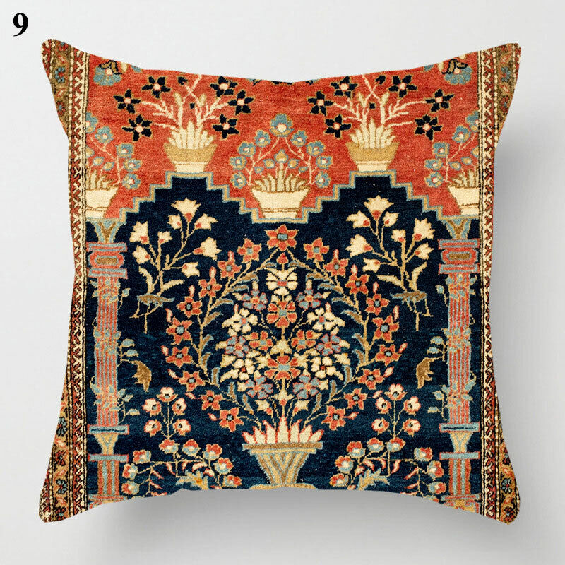 Ethnic Boho Mandala Print Throw Pillow Case Sofa Cushion Cover Home Decor Vinantica