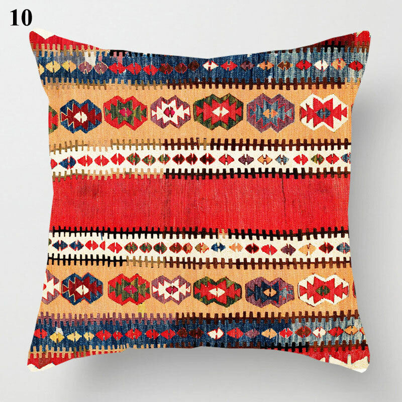 Ethnic Boho Mandala Print Throw Pillow Case Sofa Cushion Cover Home Decor Vinantica