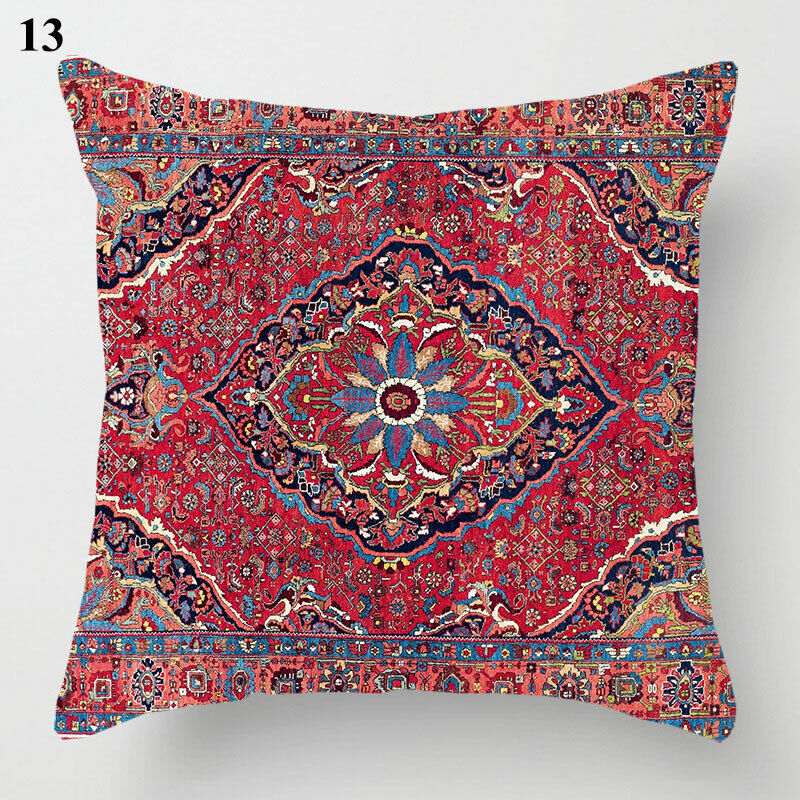 Ethnic Boho Mandala Print Throw Pillow Case Sofa Cushion Cover Home Decor Vinantica