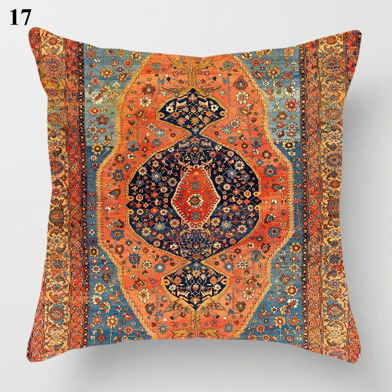 Ethnic Boho Mandala Print Throw Pillow Case Sofa Cushion Cover Home Decor Vinantica