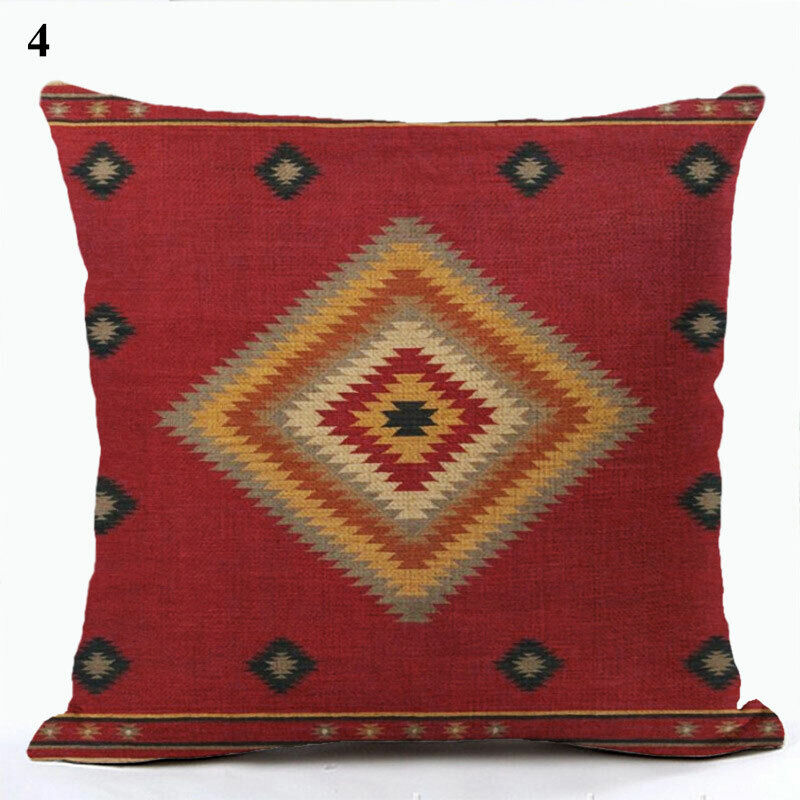 Ethnic Boho Mandala Print Throw Pillow Case Sofa Cushion Cover Home Decor Vinantica