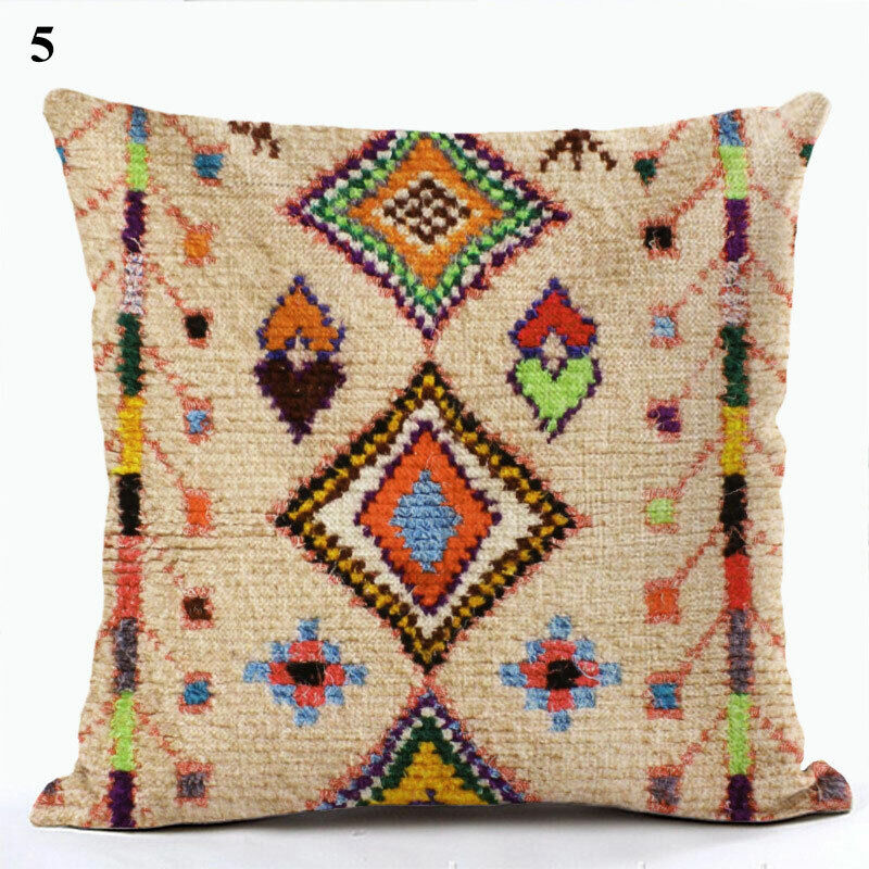 Ethnic Boho Mandala Print Throw Pillow Case Sofa Cushion Cover Home Decor Vinantica