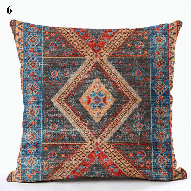 Ethnic Boho Mandala Print Throw Pillow Case Sofa Cushion Cover Home Decor Vinantica