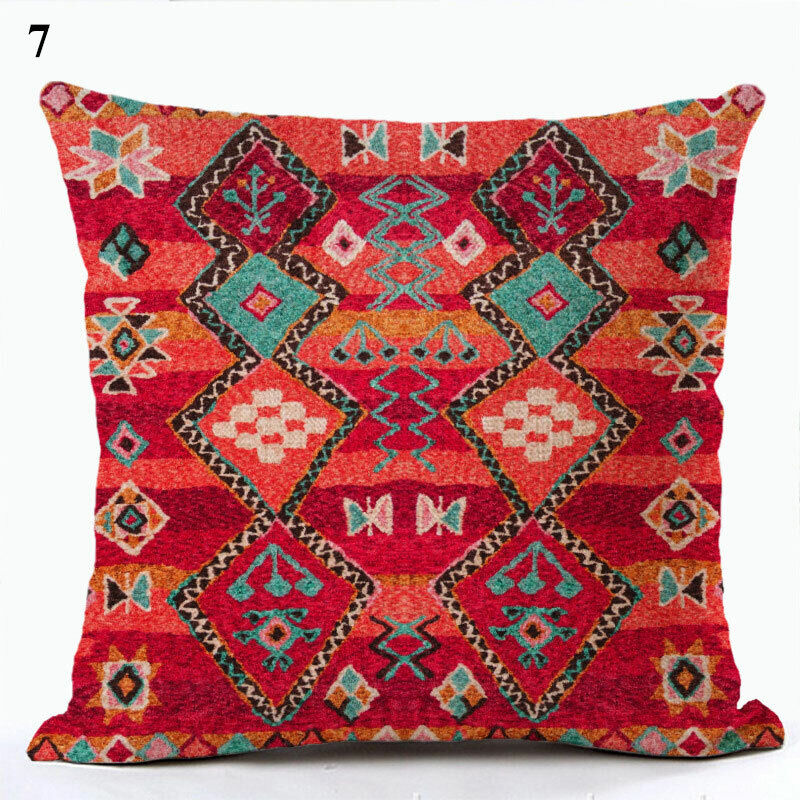 Ethnic Boho Mandala Print Throw Pillow Case Sofa Cushion Cover Home Decor Vinantica