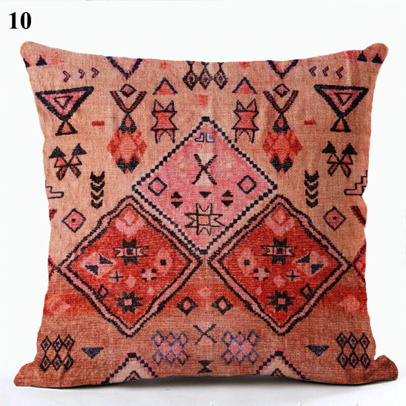 Ethnic Boho Mandala Print Throw Pillow Case Sofa Cushion Cover Home Decor Vinantica