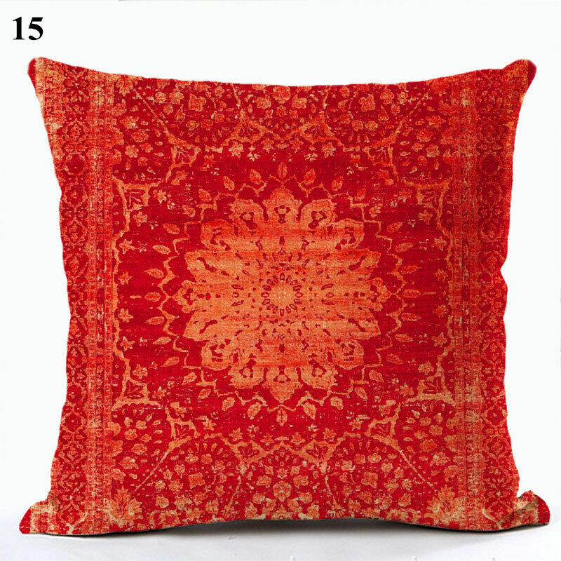 Ethnic Boho Mandala Print Throw Pillow Case Sofa Cushion Cover Home Decor Vinantica