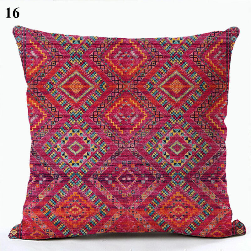 Ethnic Boho Mandala Print Throw Pillow Case Sofa Cushion Cover Home Decor Vinantica