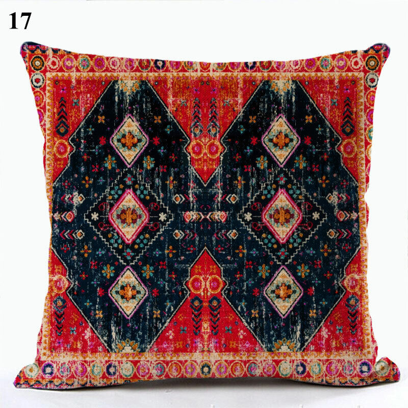 Ethnic Boho Mandala Print Throw Pillow Case Sofa Cushion Cover Home Decor Vinantica