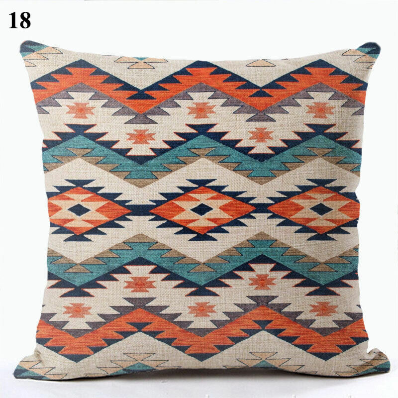 Ethnic Boho Mandala Print Throw Pillow Case Sofa Cushion Cover Home Decor Vinantica
