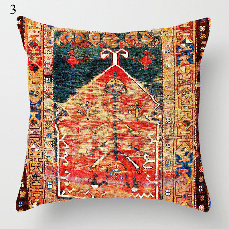 Ethnic Boho Mandala Print Throw Pillow Case Sofa Cushion Cover Home Decor Vinantica