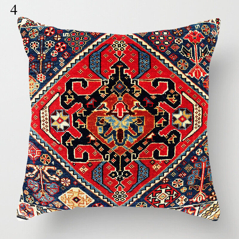 Ethnic Boho Mandala Print Throw Pillow Case Sofa Cushion Cover Home Decor Vinantica