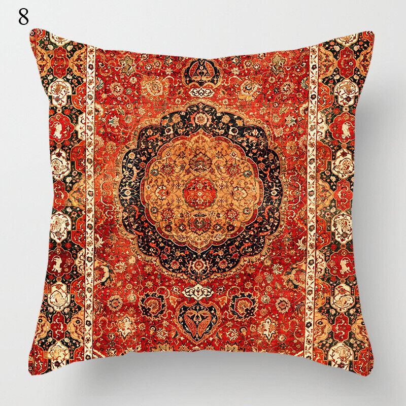 Ethnic Boho Mandala Print Throw Pillow Case Sofa Cushion Cover Home Decor Vinantica