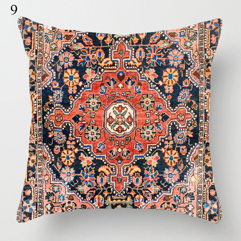 Ethnic Boho Mandala Print Throw Pillow Case Sofa Cushion Cover Home Decor Vinantica