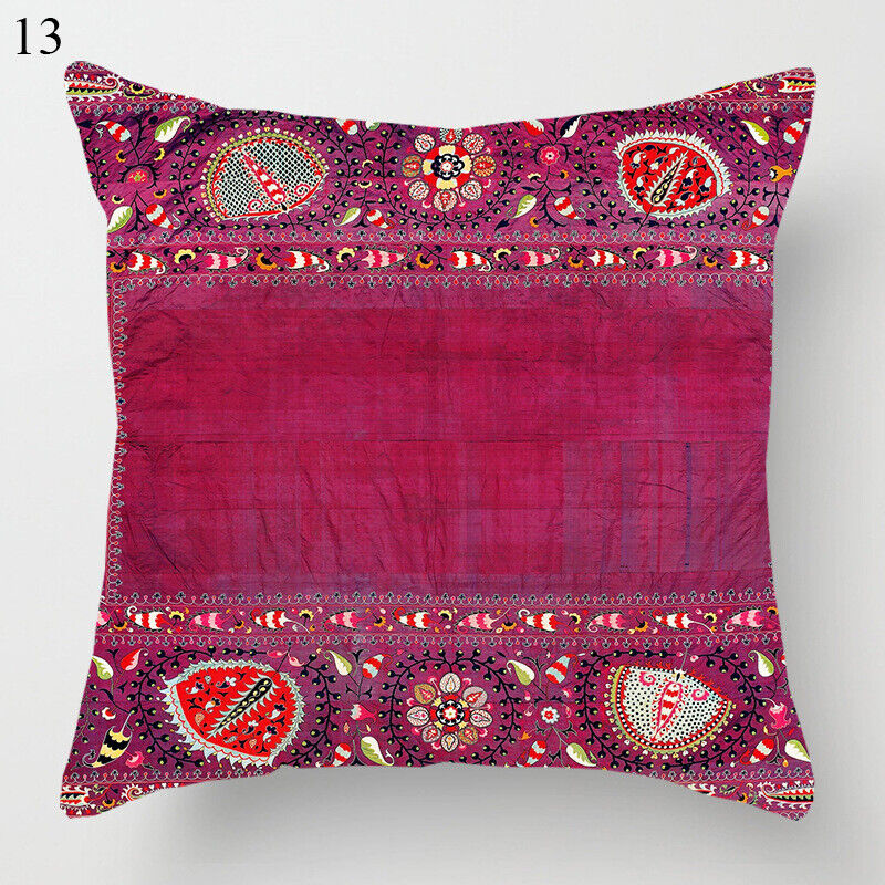 Ethnic Boho Mandala Print Throw Pillow Case Sofa Cushion Cover Home Decor Vinantica
