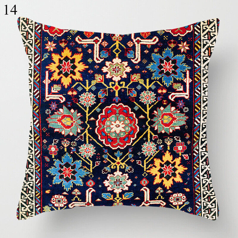 Ethnic Boho Mandala Print Throw Pillow Case Sofa Cushion Cover Home Decor Vinantica