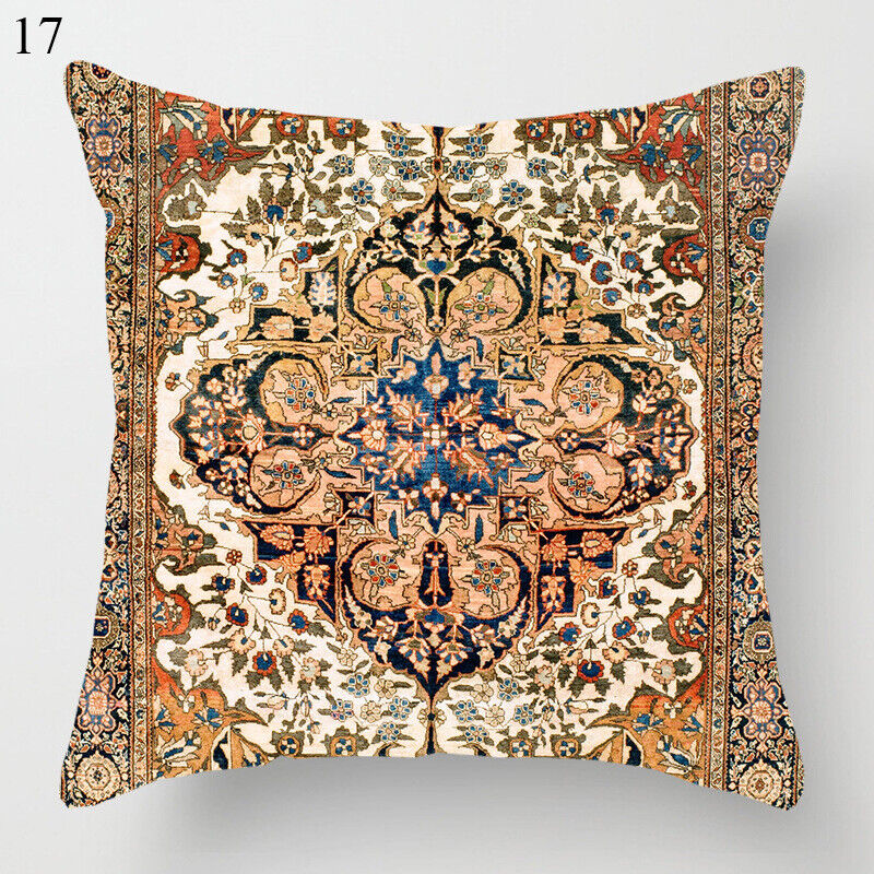 Ethnic Boho Mandala Print Throw Pillow Case Sofa Cushion Cover Home Decor Vinantica