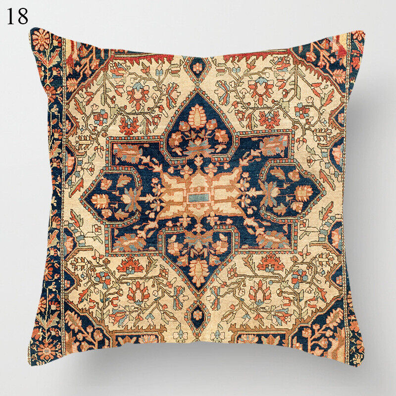 Ethnic Boho Mandala Print Throw Pillow Case Sofa Cushion Cover Home Decor Vinantica