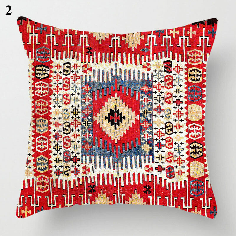 Ethnic Boho Mandala Print Throw Pillow Case Sofa Cushion Cover Home Decor Vinantica