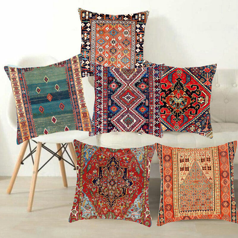 Ethnic Boho Mandala Print Throw Pillow Case Sofa Cushion Cover Home Decor Vinantica